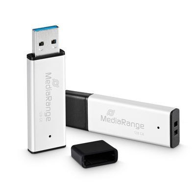 MediaRange MR1902 pamięć USB 128 GB USB Typu-A 3.2 Gen 1 (3.1 Gen 1) Czarny, Srebrny