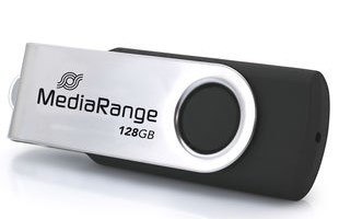 MediaRange MR1954 pamięć USB 128 GB USB Type-C 3.2 Gen 1 (3.1 Gen 1) Czarny, Srebrny