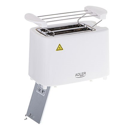 Adler Sp. z o.o. Adler | AD 3223 | Toster | Moc 750 W | Liczba gniazd 2 | Materiał obudowy Plastik | Biały