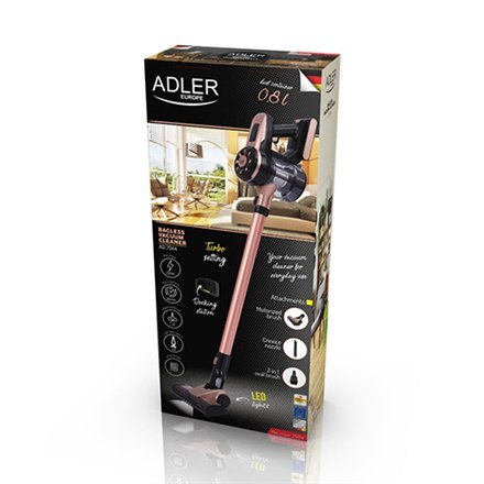 Adler Adler | Odkurzacz | AD 7044 | Praca bezprzewodowa | Drążek ręczny i ręczny | - W | 22,2 V | Promień pracy m | Czas pracy (maks.)