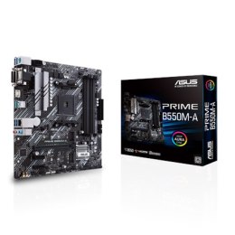 Asus Asus | PRIME B550M-A | Rodzina procesorów AMD | Gniazdo procesora AM4 | DDR4 | Gniazda pamięci 4 | Obsługiwane interfejsy dysków