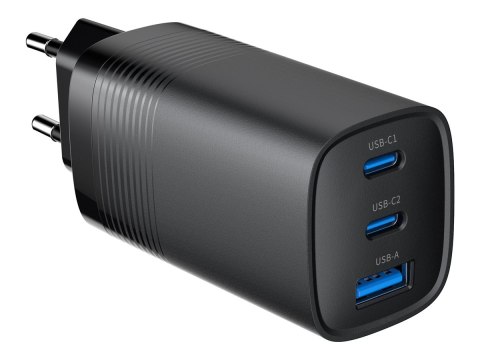 Cablexpert Cablexpert 3-port 65 W GaN USB PowerDelivery fast charger | TA-UC-PDQC65-01-BK