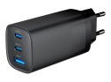 Cablexpert Cablexpert 3-port 65 W GaN USB PowerDelivery fast charger | TA-UC-PDQC65-01-BK