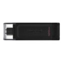 Kingston Kingston | Pamięć flash USB | DataTraveler 70 | 128 GB | USB 3.2 Gen 1 Type-C | Czarny
