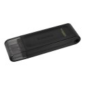 Kingston Kingston | Pamięć flash USB | DataTraveler 70 | 128 GB | USB 3.2 Gen 1 Type-C | Czarny