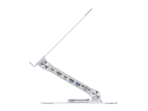 CONCEPTRONIC Uchwyt na laptopa ze stacją dokującą 7 w 1 srebrny