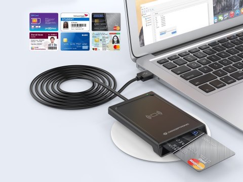 Conceptronic BIAN11B czytnik do kart chipowych Wewnętrzna USB USB 2.0 Czarny