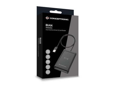 Conceptronic BIAN11B czytnik do kart chipowych Wewnętrzna USB USB 2.0 Czarny