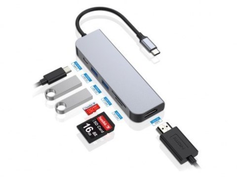 Conceptronic DONN02G stacja dokująca USB 3.2 Gen 1 (3.1 Gen 1) Type-C Aluminium