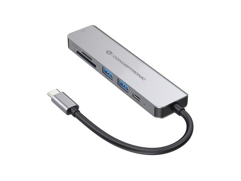 Conceptronic DONN02G stacja dokująca USB 3.2 Gen 1 (3.1 Gen 1) Type-C Aluminium
