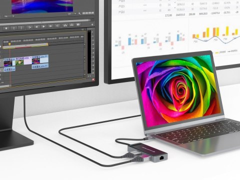 Conceptronic DONN14G stacja dokująca Przewodowa USB 3.2 Gen 1 (3.1 Gen 1) Type-C Szary