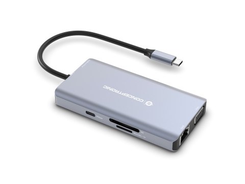 Conceptronic DONN20G stacja dokująca Przewodowa USB 3.2 Gen 1 (3.1 Gen 1) Type-C Szary