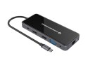 Conceptronic DONN15G - Stacja dokująca - USB-C 3.2 Gen 1 - VGA, 2 x HDMI - GigE