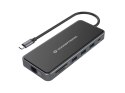 Conceptronic DONN15G - Stacja dokująca - USB-C 3.2 Gen 1 - VGA, 2 x HDMI - GigE