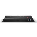 Lindy 7-portowy przemysłowy hub USB3.0 - Hub - 7 x SuperSpeed USB3.0 - Biurko