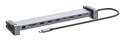 Manhattan 190398 stacja dokująca Przewodowa USB 3.2 Gen 1 (3.1 Gen 1) Type-C Szary
