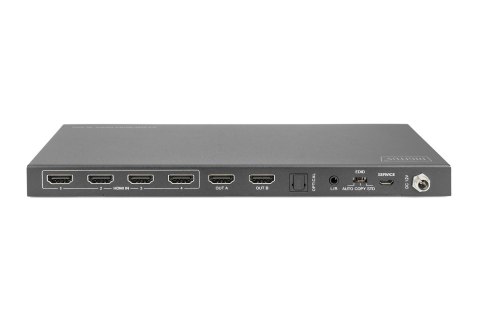 Przełącznik/Matrix HDMI 4/2-porty 4K 60Hz UHD HDR HDCP 2.2 EDID audio z pilotem