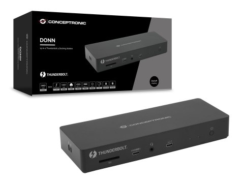 Stacja dokująca CONCEPTRONIC 13-1 USB-C->HDMI/2xUSB-A/2xUSB-C/+ 96W bk