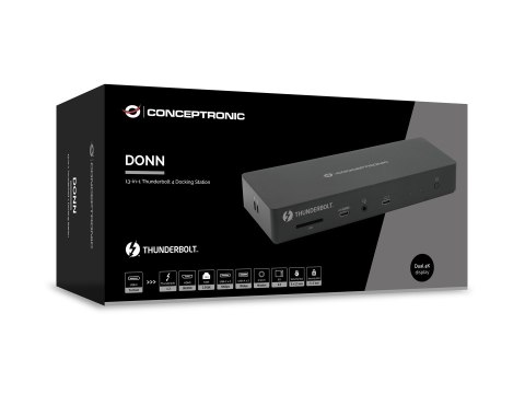 Stacja dokująca CONCEPTRONIC 13-1 USB-C->HDMI/2xUSB-A/2xUSB-C/+ 96W bk