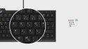 KeySonic KSK-5010ELC (DE) klawiatura Dom USB QWERTZ Niemiecki Czarny