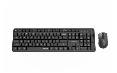 GEMBIRD BEZPRZEWODOWY ZESTAW KLAWIATURY + MYSZ SILENT KEY PRO BUSINESS, CZARNY, UKŁAD US
