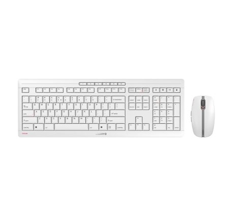 Klawiatura + Mysz CHERRY Stream JD-8560EU-0 Desktop Recharge Uniwersalne RF Wireless QWERTY Angielski Szara