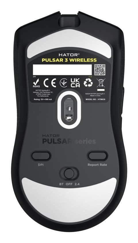 HATOR Pulsar 3 Wireless myszka Gaming Oburęczny RF Wireless + Bluetooth + USB Type-C Optyczny 12000 DPI