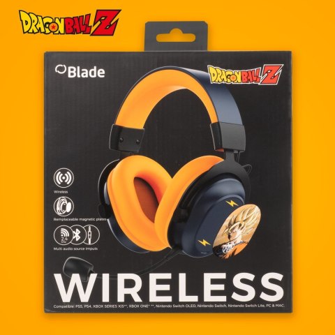 Blade DB2001 słuchawki/zestaw słuchawkowy Przewodowy i Bezprzewodowy Opaska na głowę Gaming USB Type-C Bluetooth Czarny, Szary, 