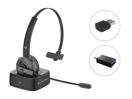 Conceptronic POLONA03BDA słuchawki/zestaw słuchawkowy Bezprzewodowy Opaska na głowę Biuro/centrum telefoniczne Bluetooth Podstaw