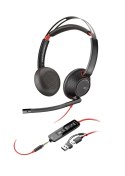 Słuchawki Poly Blackwire 5220 Stereo USB-C Headset +3.5mm Plug +USB-C/A Adapter Retail Packaging