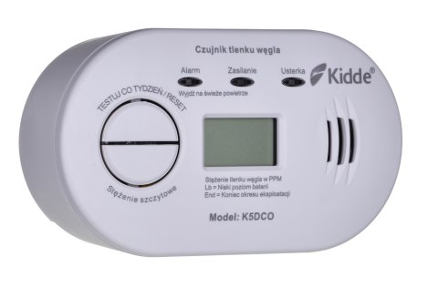 Czujnik tlenku węgla (czadu) LCD K5DCO Kidde