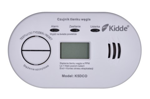 Czujnik tlenku węgla (czadu) LCD K5DCO Kidde