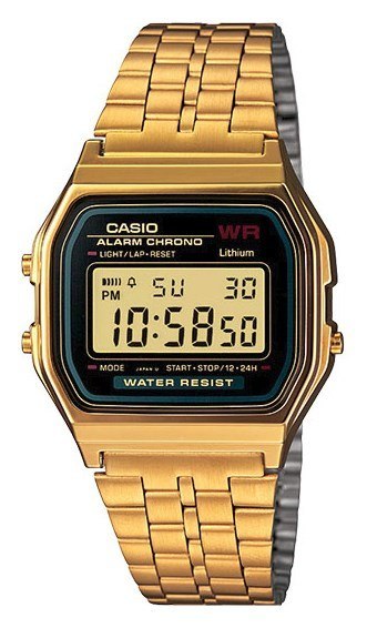 Casio A159WGEA-1 zegarek Zegarek z bransoletką Elektroniczny Złoto