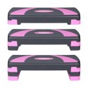 REBEL ACTIVE STEP DO AEROBIKU I ĆWICZEŃ FITNESS, 3 STOPNIE, 78 CM, SZARO-FIOLETOWY RBA-3225-PU