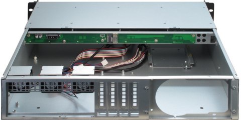 Inter-Tech IPC 2U-2404S Rack Czarny, Srebrny