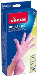 Rękawice lateksowe Vileda Natural Latex S/M 100 szt