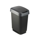 Rotho kosz na śmieci obrotowy TWIST srebrny 25L