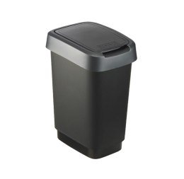 Rotho kosz na śmieci obrotowy TWIST srebrny 50L
