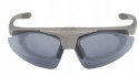 Okulary strzeleckie Wosport Tan - 3 wymienne wizjery, pasek