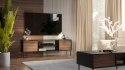 Szafka RTV EF CORTINA 180x40x60 czarny/orzech