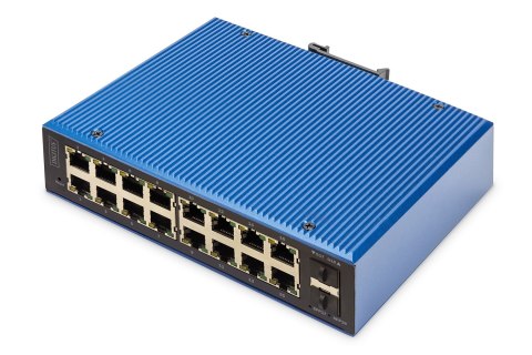 Digitus Przemysłowy 16+2 portowy zarządzany przełącznik Gigabit Ethernet PoE L2