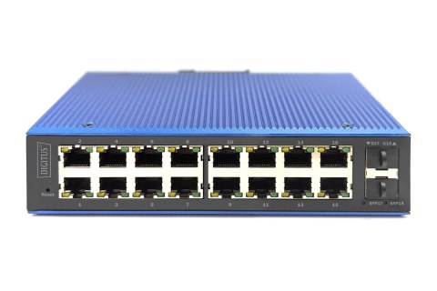 Digitus Przemysłowy 16+2 portowy zarządzany przełącznik Gigabit Ethernet PoE L2