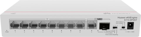 Huawei CloudEngine S110-8P2ST Obsługa PoE Szary