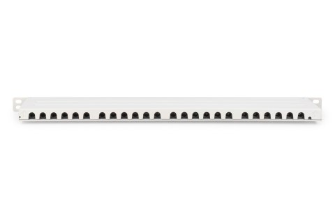 Panel krosowy high density 19'' 24x RJ45, LSA poziom, kat.6A, ekranowany, 0.5U, szary, prowadnica kabli