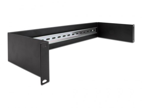 DeLOCK Panel na szynę DIN 19" 2U, czarny