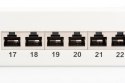 Patch panel DIGITUS DN-91624S-EC 19'' 24x RJ45, LSA poziom, kat.6, ekranowany, 1U, czarny, prowadnica kabli, pola opisowe