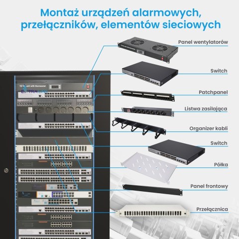 Extralink Szafa rack 22U 600x800 Czarna stojąca