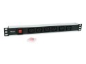 Equip 333319 rozdzielacz zasilania PDU 6 x gniazdo sieciowe 1U Czarny
