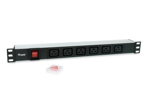 Equip 333319 rozdzielacz zasilania PDU 6 x gniazdo sieciowe 1U Czarny
