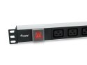 Equip 333319 rozdzielacz zasilania PDU 6 x gniazdo sieciowe 1U Czarny